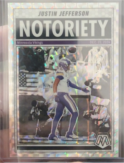 2025 Panini Mosaic #6 Justin Jefferson Notoriety — front