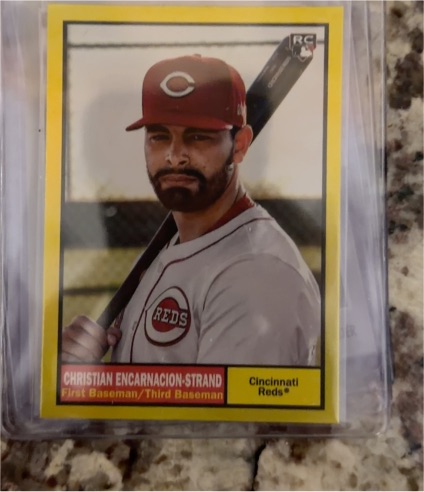 2024 Topps Archives #47 Christian Encarnacion-Strand Yellow Cincinnati Reds RC — front