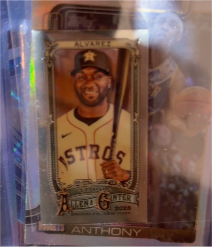 2025 Topps Allen & Ginter #32 Yordan Alvarez Chrome Mini — front