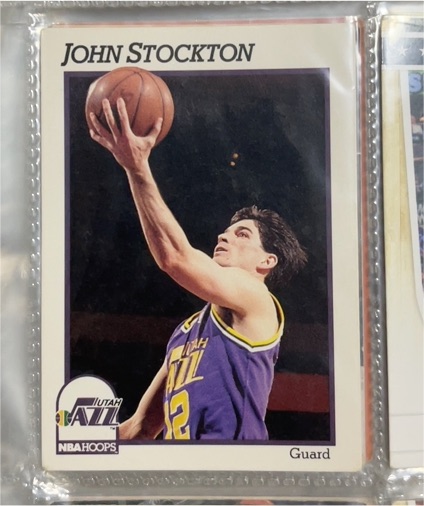 1991-92 NBA Hoops #212 John Stockton — front