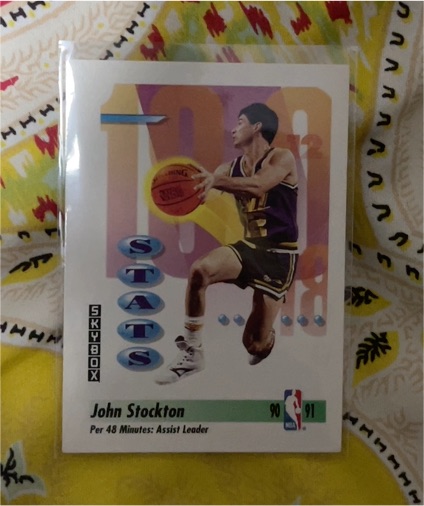 1991-92 Skybox #306 John Stockton — front