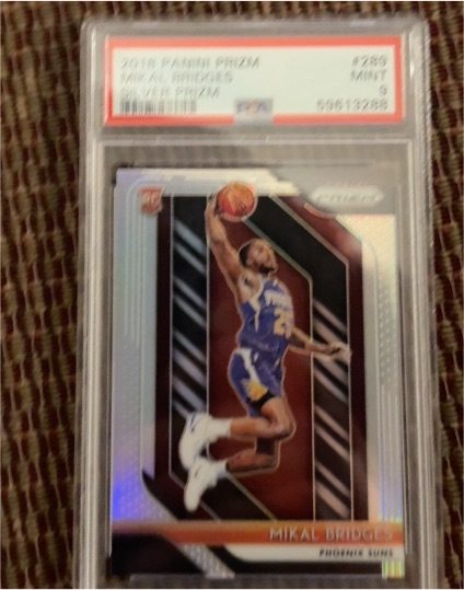 2018 Panini Prizm #289 Mikal Bridges Silver Prizm Rookie — front