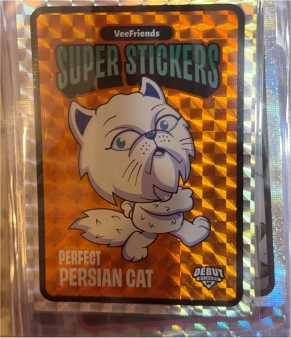 2026 VeeFriends Super Stickers Perfect Persian Cat — front