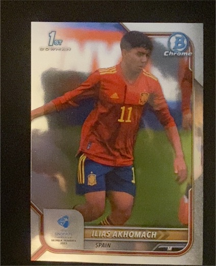 2022 Bowman Chrome Road to UEFA U21 Euro #33 Ilias Akhomach — front