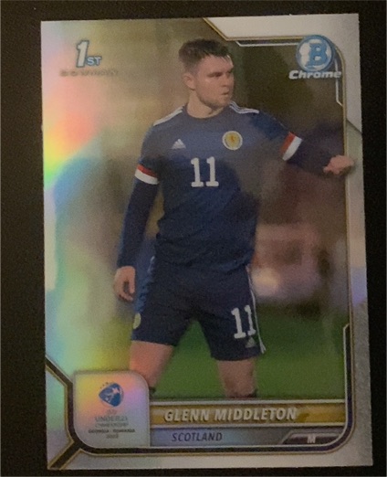 2022 Bowman Chrome Road to UEFA Under-21 #43 Glenn Middleton — front