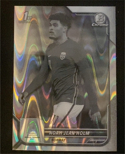 2022 Bowman Chrome UEFA Under 21 #48 Noah Jean Holm — front