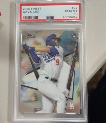 2020 Topps Finest #77 Gavin Lux Rookie Card — front