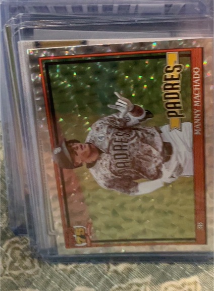 2026 Topps Series 1 1991 #T91-23 Manny Machado Crackleboard Foil — front