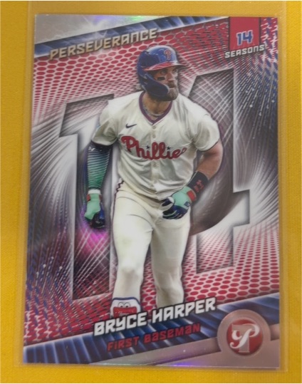 2025 Topps Pristine #P-23 Bryce Harper Perseverance — front