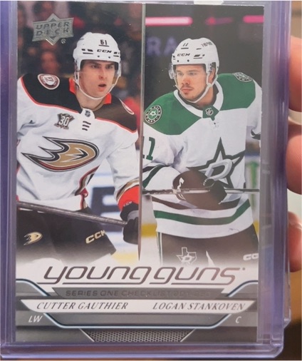 2024-25 Upper Deck Series 1 Young Guns Checklist #250 Cutter Gauthier / Logan Stankoven — front