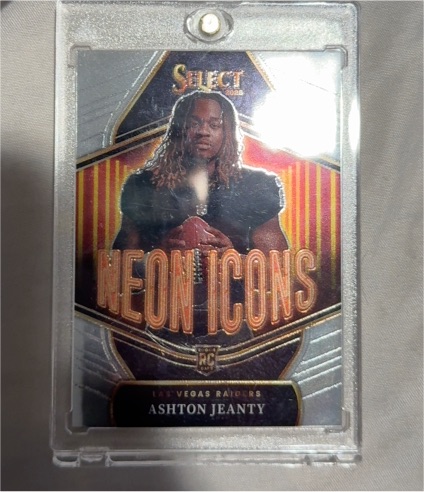 2025 Panini Select #12 Ashton Jeanty Neon Icons Rookie — front