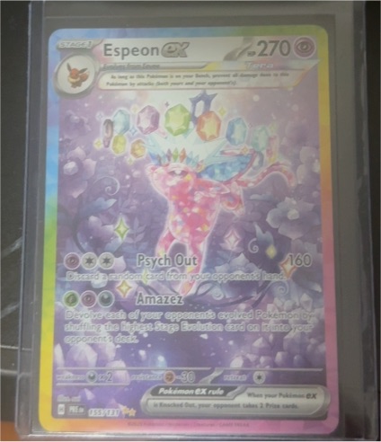 2025 Pokémon TCG Espeon EX 155/131 Prismatic Evolutions Special Illustration Rare — front