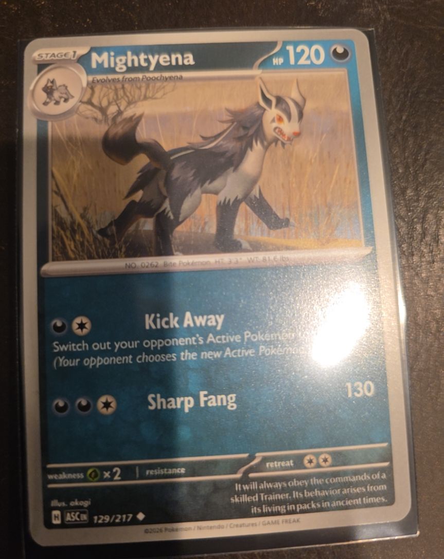2026 Pokémon Ascended Heroes #129 Mightyena — front
