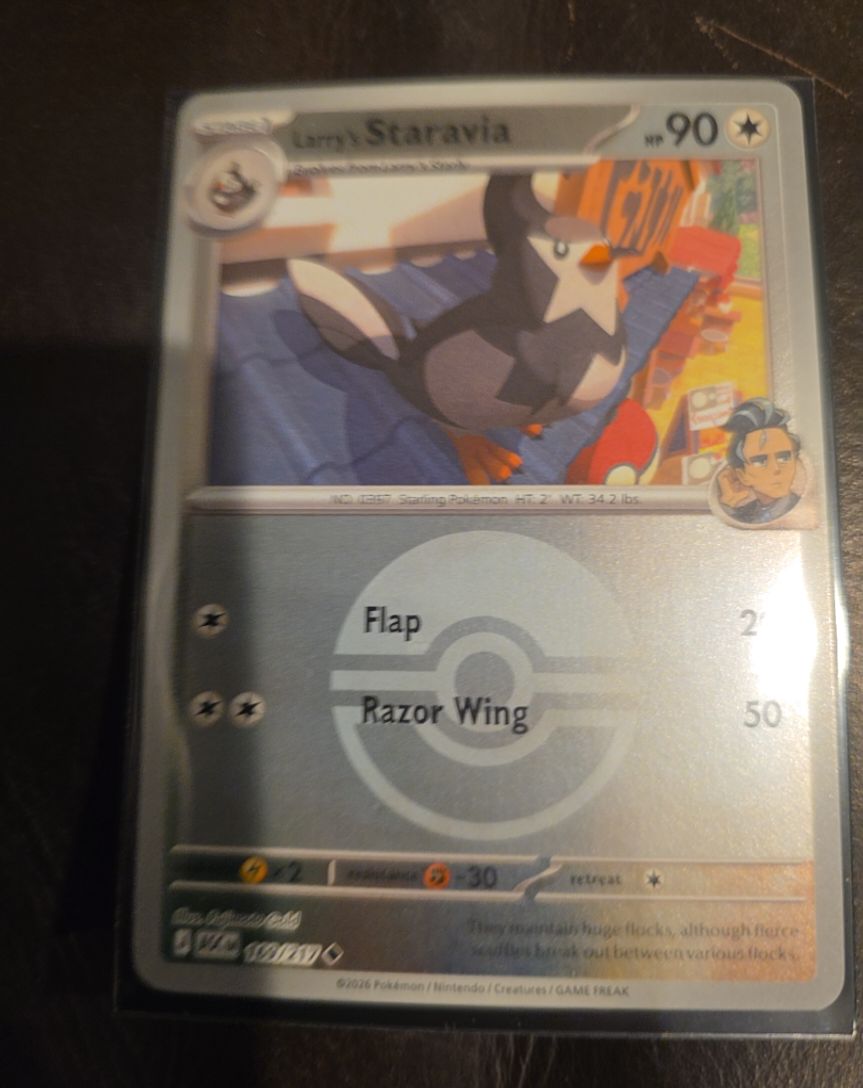 2026 Pokémon Ascended Heroes #169 Larry's Staravia — front