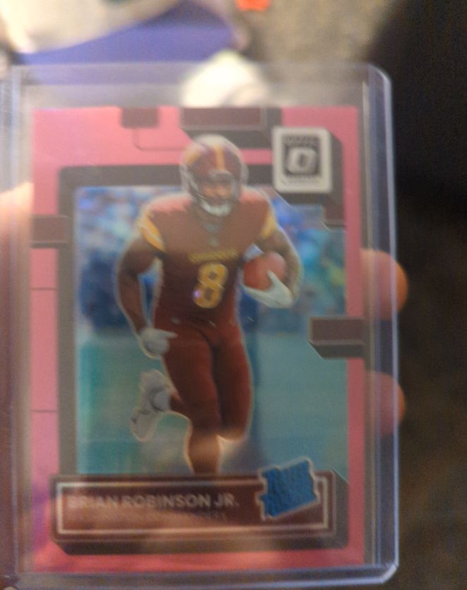 2022 Donruss Optic #227 Brian Robinson Jr. Pink Rated Rookie — front