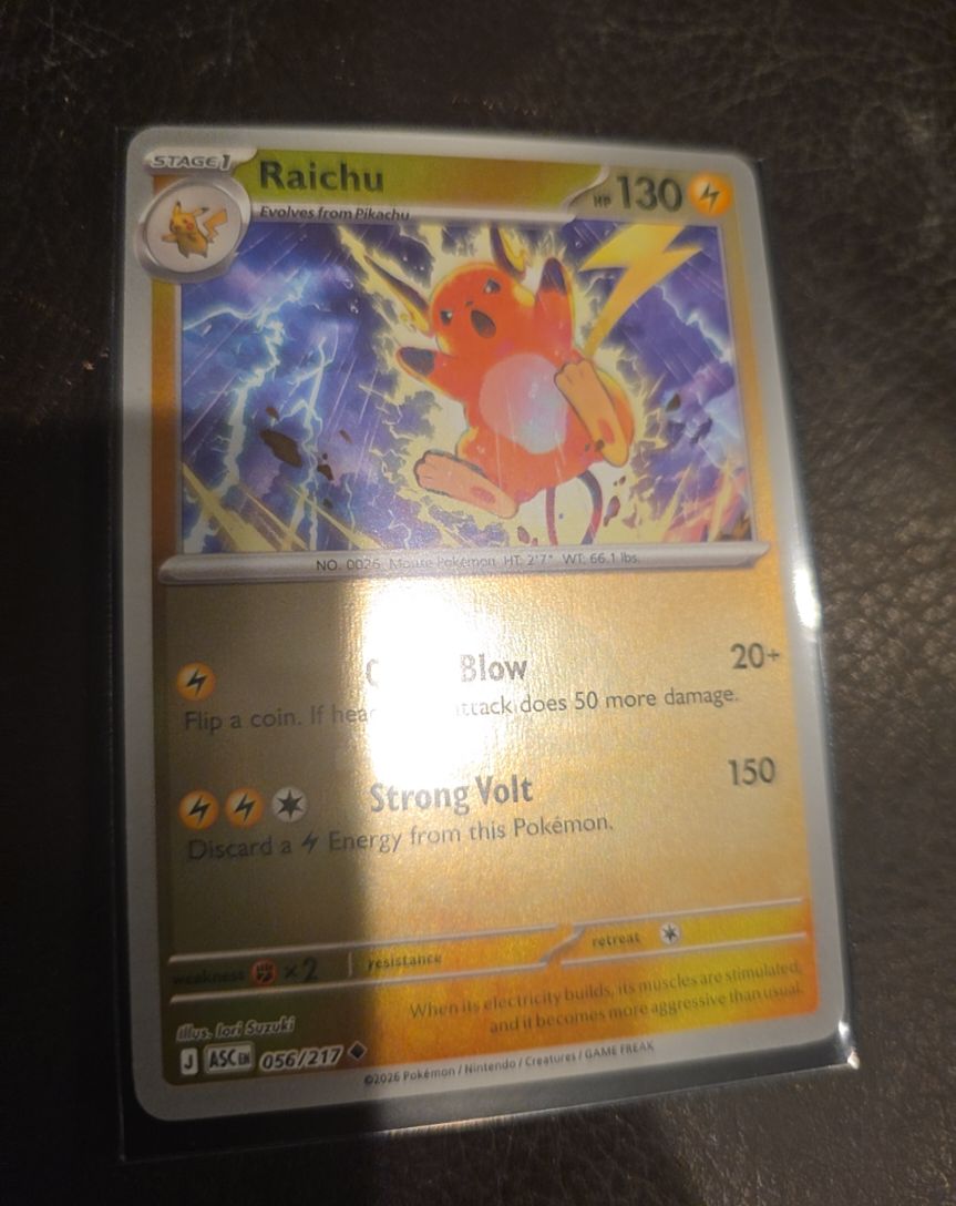 2026 Pokémon Ascended Heroes #056 Raichu — front