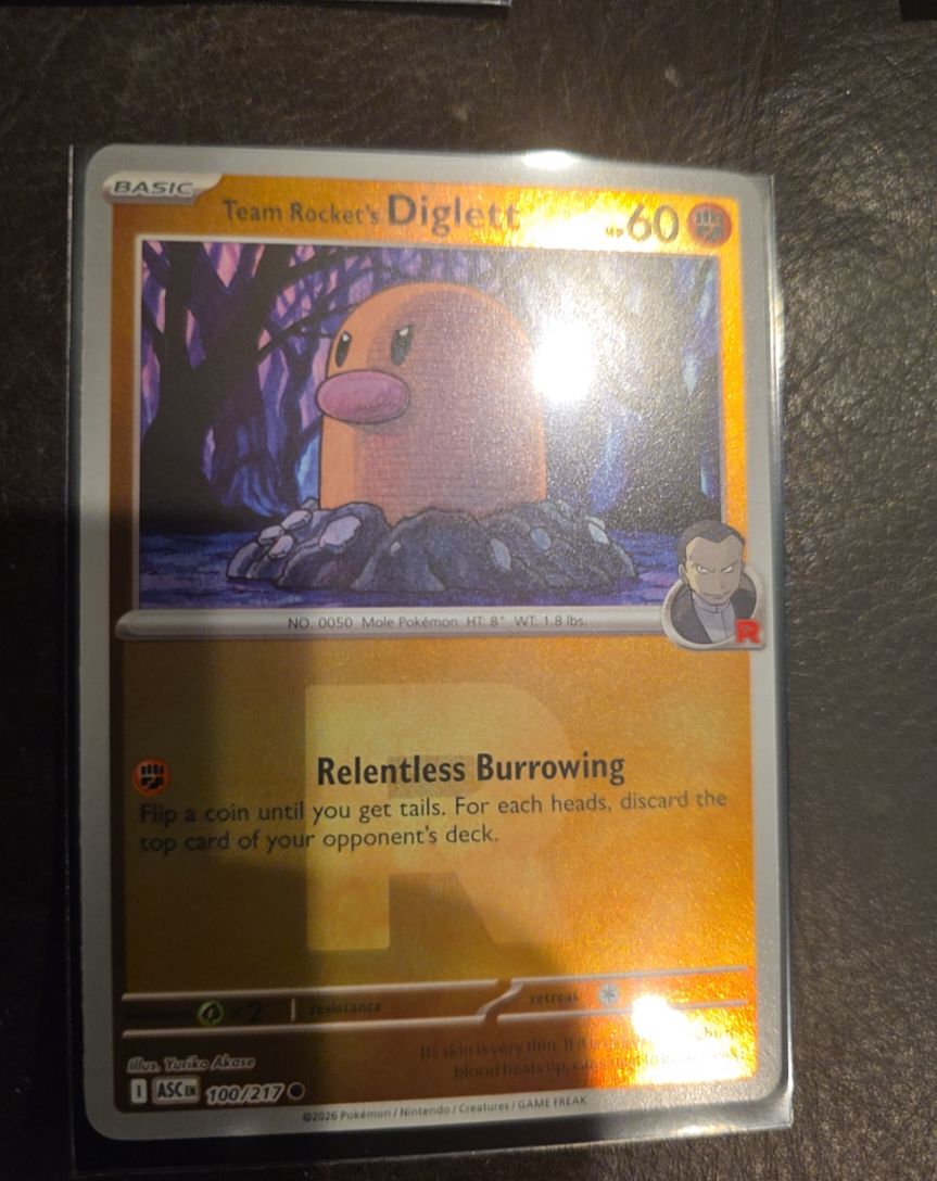 2026 Pokemon Ascended Heroes #100 Team Rocket's Diglett — front