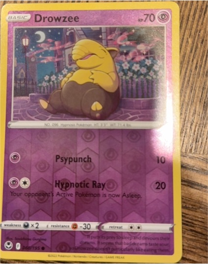2022 Pokemon Sword and Shield Silver Tempest #60 Drowzee — front