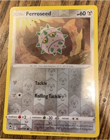2022 Pokémon Sword & Shield Silver Tempest #121 Ferroseed — front