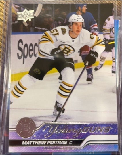 2023-24 Upper Deck #478 Matthew Poitras Young Guns Rookie — front