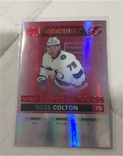 2021-22 Upper Deck Credentials #107 Ross Colton — front