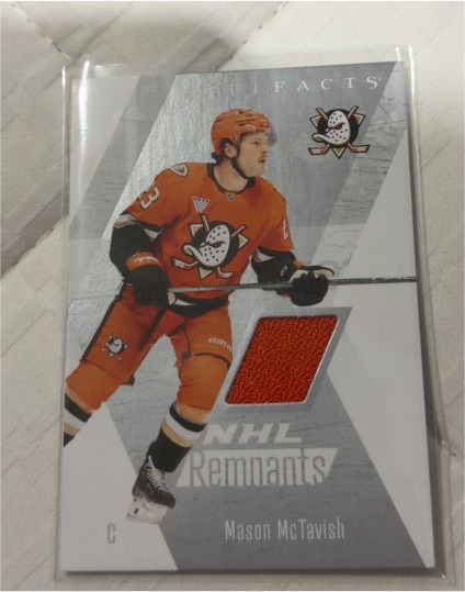 2025-26 Upper Deck Artifacts NHL Remnants #NR-19 Mason McTavish — front