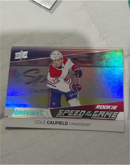 2021-22 Upper Deck Credentials Speed of the Game Rookies #SGR2 Cole Caufield — front