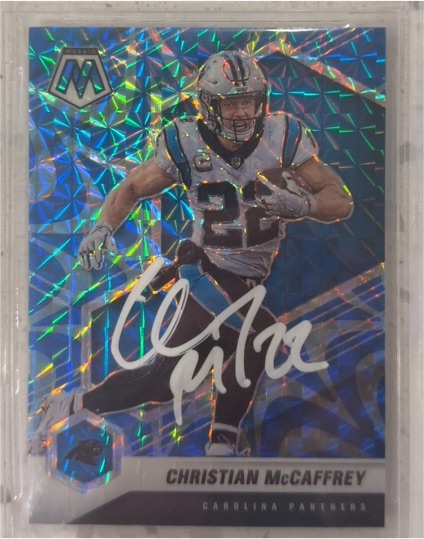 2019 Panini Mosaic #28 Christian McCaffrey — front