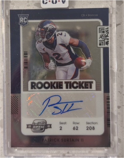 2021 Panini Contenders Optic #145 Patrick Surtain II Rookie Ticket — front