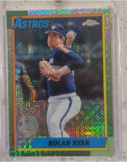 2025 Topps Series 1 1990 Topps Chrome #T90C-9 Nolan Ryan — front