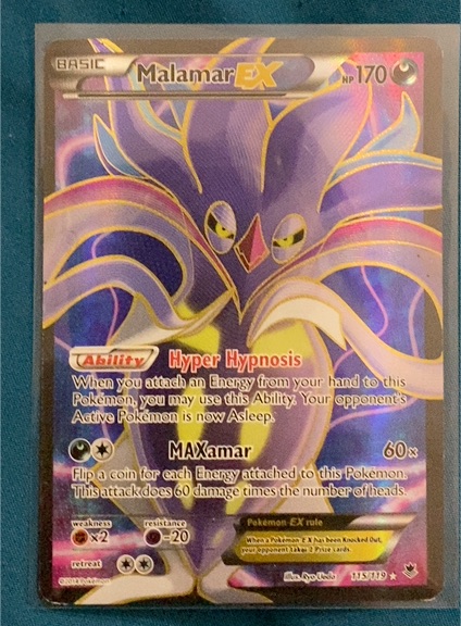 2014 Pokémon XY Phantom Forces #115 Malamar EX — front