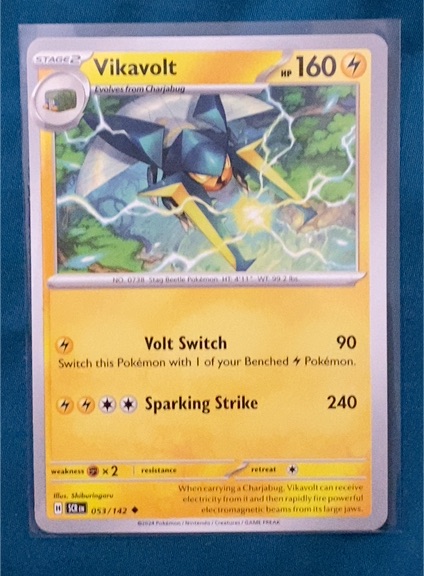 2024 Pokémon SV07 Stellar Crown #053 Vikavolt — front