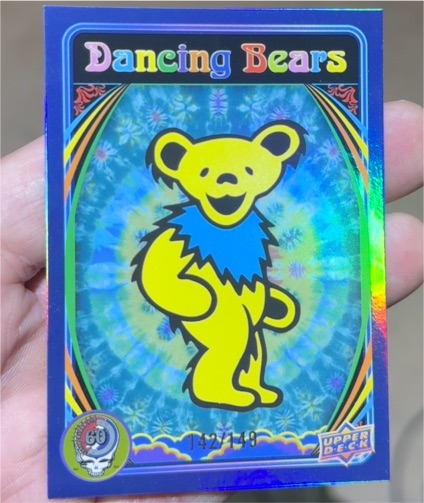 2025 Upper Deck Grateful Dead 60 Years Dancing Bears 1973 Base #4 Yellow Dancing Bear — front
