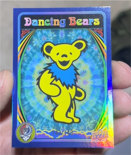 2025 Upper Deck Grateful Dead 60 Years Dancing Bears 1973 Base #4 Yellow — front