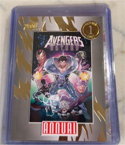2023-24 Upper Deck Marvel Annual #N1S-11 Avengers: Beyond #1 Number 1 Spot — front