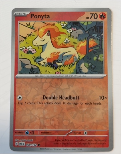 2025 Pokémon SV10: Destined Rivals #029 Ponyta — front