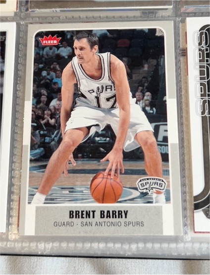 2007-08 Fleer #184 Brent Barry San Antonio Spurs — front