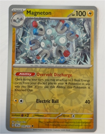 2024 Pokémon SV08: Surging Sparks #059 Magneton — front