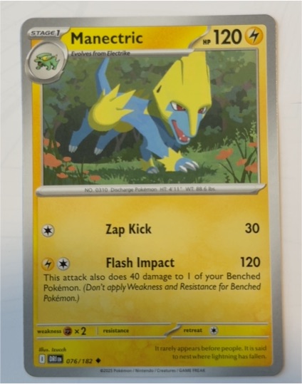 2025 Pokemon #076 Manectric — front