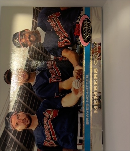 1991 Topps Stadium Club Members Only #NNO Braves No-Hitter — front