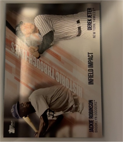 2019 Topps Historic Through Lines #HTL-22 Derek Jeter / Jackie Robinson — front
