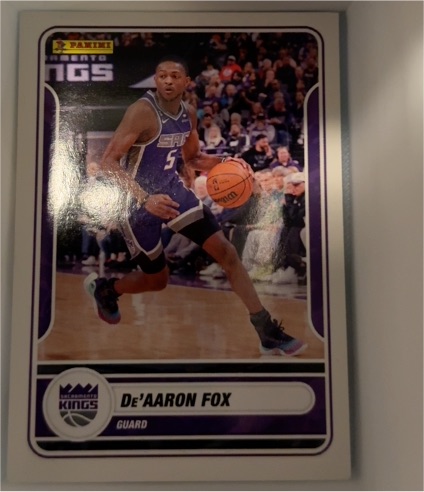 2023-24 Panini NBA Sticker Card #42 De'Aaron Fox — front