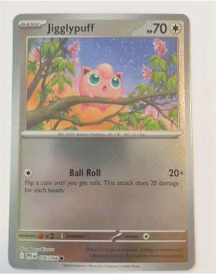 2025 Pokemon ME02: Phantasmal Flames #076 Jigglypuff — front
