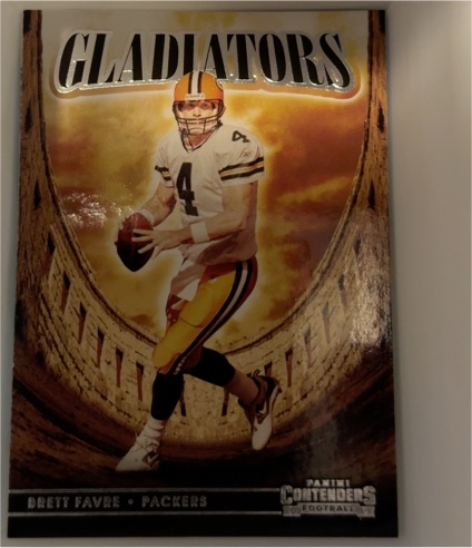 2021 Panini Contenders #GLD-BFA Brett Favre Gladiators — front