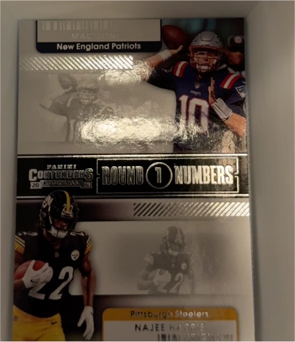 2021 Panini Contenders Round 1 Numbers #RN-MJO Mac Jones & Najee Harris — front