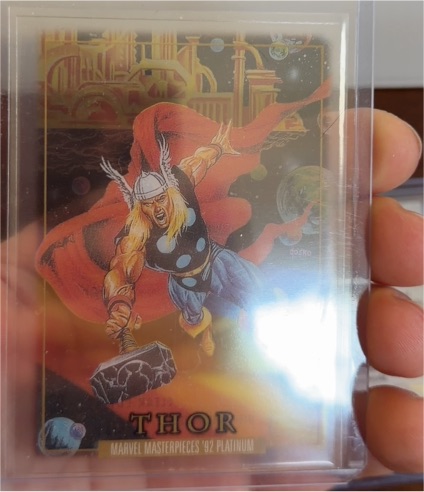 2024 Skybox Marvel Masterpieces '92 Platinum #92 Thor — front