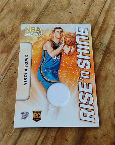 2024-25 Panini NBA Hoops #RSM-NTT Nikola Topic Rise N Shine Rookie Patch — front