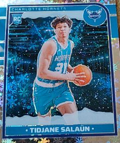 2024-25 Panini NBA Hoops #236 Tidjane Salaun RC Winter Prizm — front
