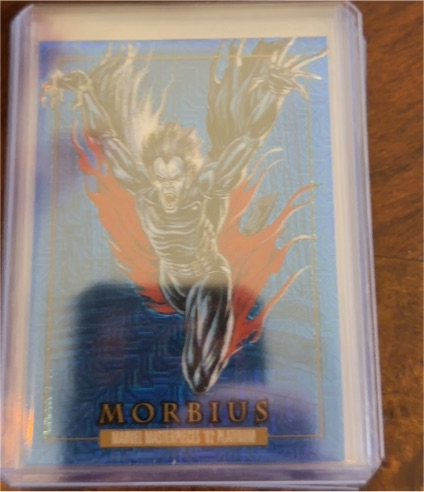 2024 Marvel Masterpieces '92 Platinum #60 Morbius Blue Traxx — front