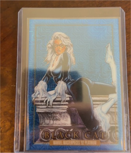 2024 Marvel Masterpieces '92 Platinum #5 Black Cat — front